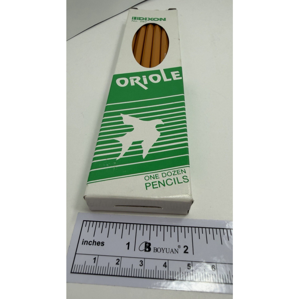 12 VTG Dixon Oriole Pencils #2 Soft Pencils by Dixon Sharpened in Box - Picture 7 of 7